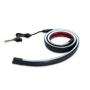 Carbon Fiber LED Car Tail Brake Light Strip Rear Spoiler Lip Trim Universal